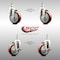 Service Caster 4 Inch 316SS Maroon Polyurethane 3/8 Inch Threaded Stem Caster Brakes SCC, 2PK SS316TS20S414-PPUB-MRN-381615-2-TLB2 - alternate 2